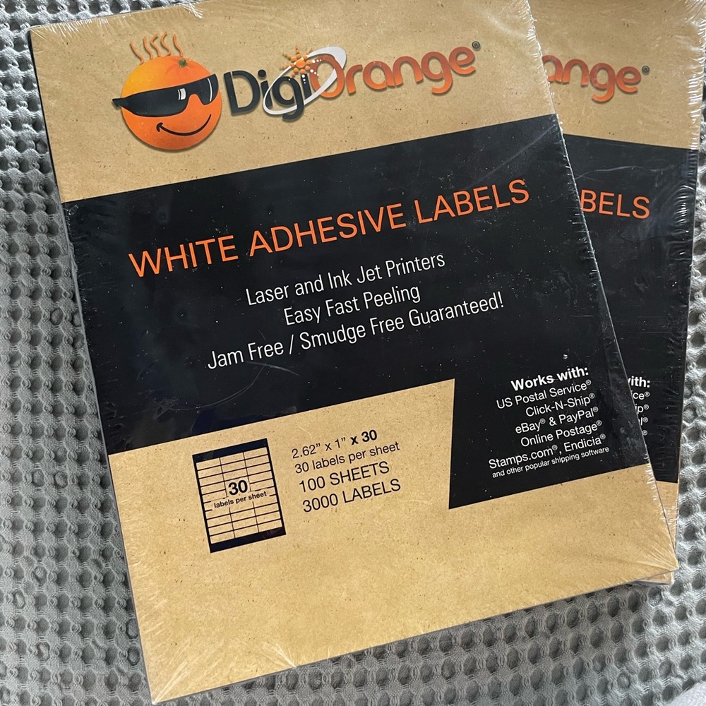 White Adhesive Labels 2 packages bundle - Picture 6 of 9